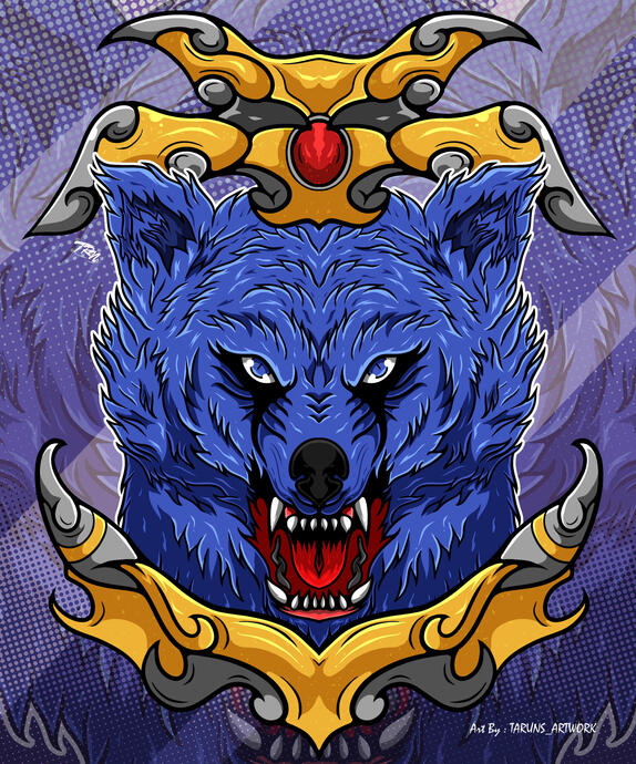 Head Angry Wolf